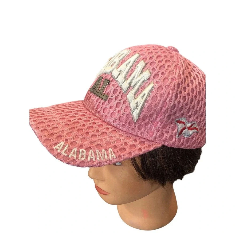 ALABAMA‎ AL Baseball Cap Hat Pink Adjustable Strapback Mesh Structured 6-Panel